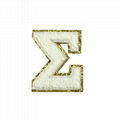 Custom chenille towel greek letters college chenille varsity letter patches