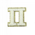 Custom chenille towel greek letters college chenille varsity letter patches