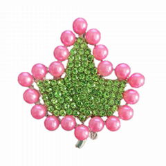 Alpha Kappa Alpha Brooch Pin Sorority Ivy Leaf Women bling Brooch pin