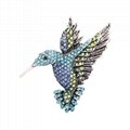 Bird Hummingbird Austrian Crystal Pin Brooch Jewelry