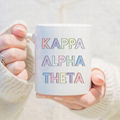 KAO Kappa Alpha Theta Sigma Sorority Coffee Mugs