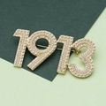 Greek Sorority Number Pearls Brooches