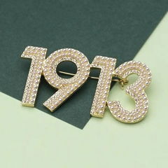  Greek Sorority Number Pearls Brooches 1908 1913