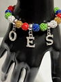  OES Jewelry Order of the Eastern Star Bling Elastic Beaded Charms Bracelet  6
