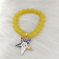  OES Jewelry Order of the Eastern Star Bling Elastic Beaded Charms Bracelet  15