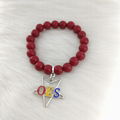  OES Jewelry Order of the Eastern Star Bling Elastic Beaded Charms Bracelet  17