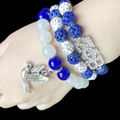  Sorority SGRO dove zeta phi beta Alpha Kappa Alpha Crystal Bead Charm Bracelets