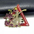  sorority DELTA society symbol girl flower metal jewelry brooch