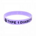 Type1 Type 2 Diabetic Medical Alert IDSilicone Bracelets Wristbands 8