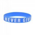 NEVER GIVE UP Motivational Rubber Bracelets Inspirational Silicone Wristbands