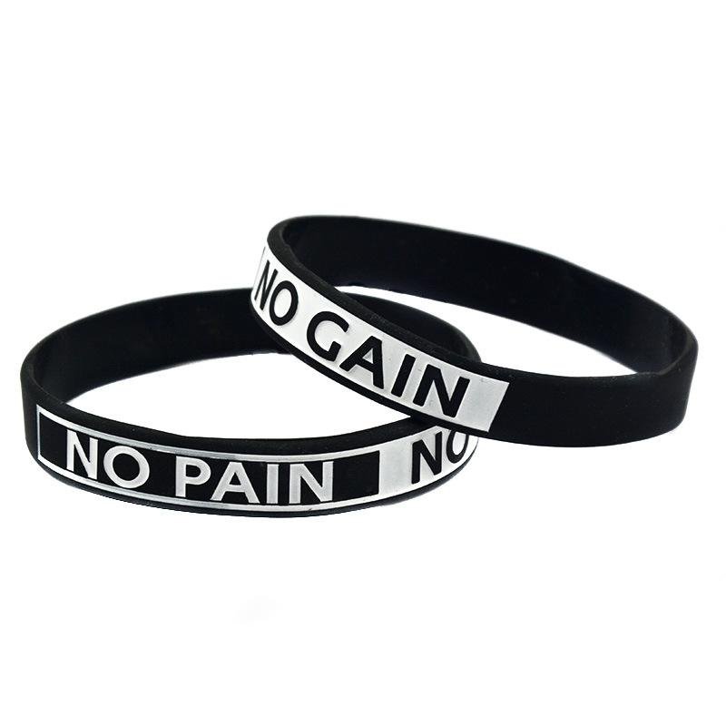 NEVER GIVE UP Motivational Rubber Bracelets Inspirational Silicone Wristbands 5