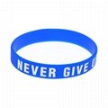 NEVER GIVE UP Motivational Rubber Bracelets Inspirational Silicone Wristbands