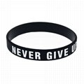 NEVER GIVE UP Motivational Rubber Bracelets Inspirational Silicone Wristbands 9
