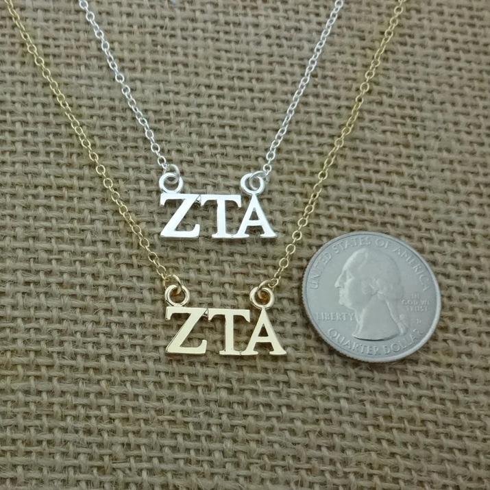 Greek Zeta Tau Alpha Greek Sorority Lavalier Floating Necklace 2