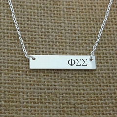 Sorority Jewelry Necklace Alpha Kappa Psi Sorority Bar Necklace