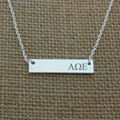 Sorority Jewelry Necklace Alpha Kappa Psi Sorority Bar Necklace