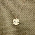 Sorority Dainty Phi Sigma Sigma Round Disc Necklace