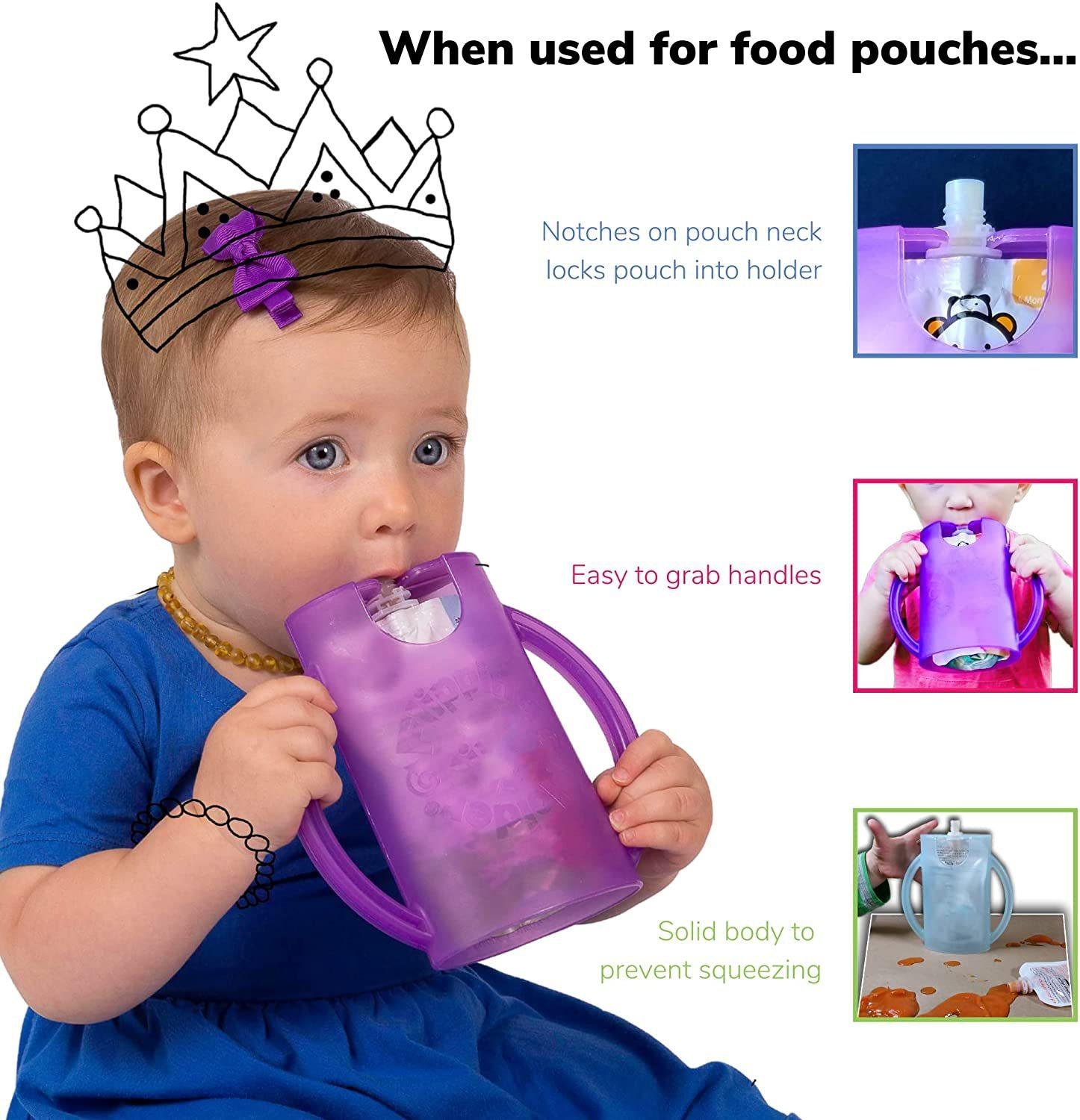 Squeeze Proof Flipping Holder for Food Pouches & Juice Boxes 4