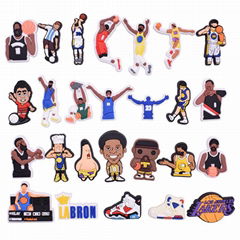 Sports NBA Basketball Shoes Charm Clogs Sneakers Shoes Decoration