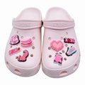 Boho Cowgirl Pink Shoe Charms for Crock Clog Decoration Peace Sandals Accessorie