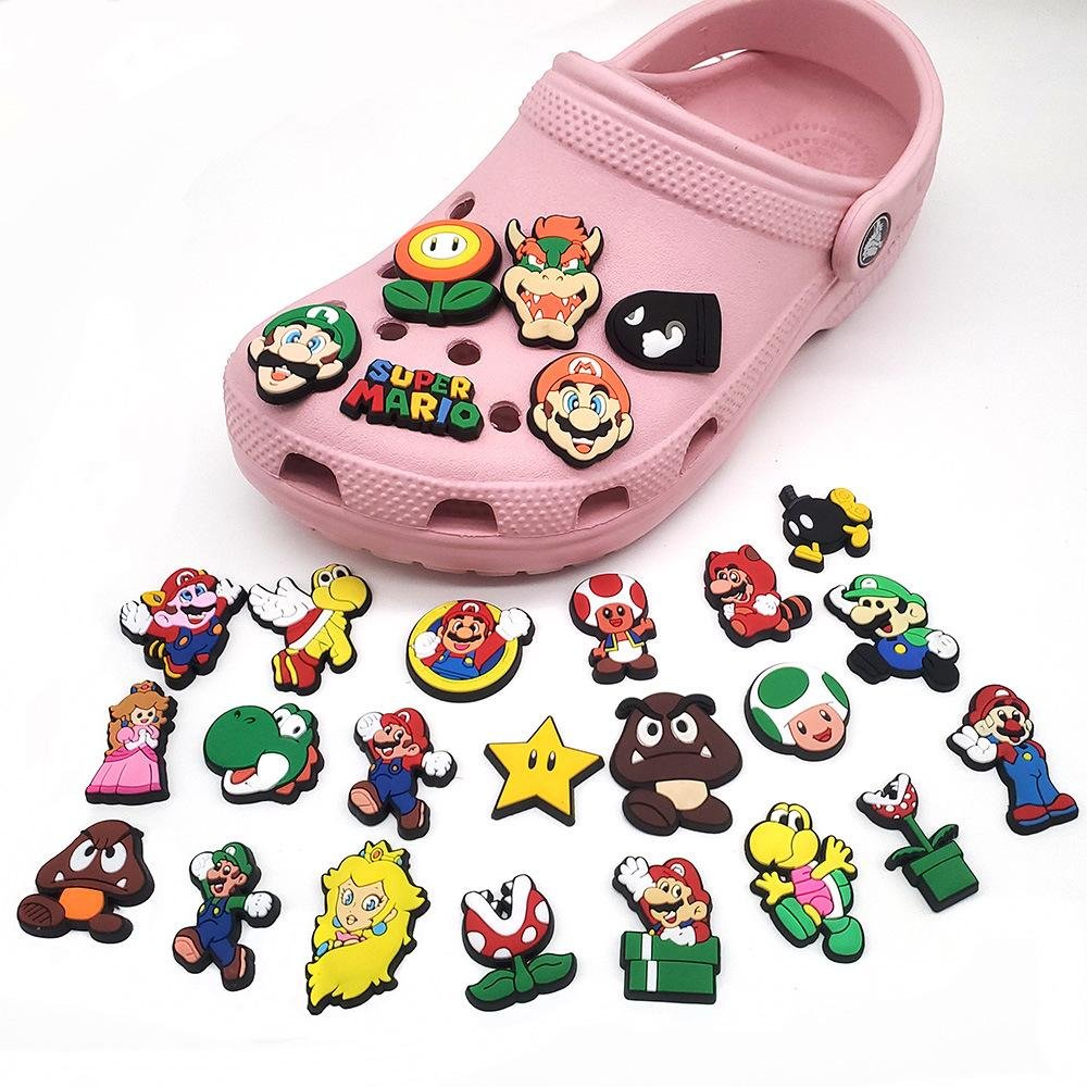 Mario Anime Croc Pins Cartoon Croc Charms Designer Shoe Charms for Decoration 2