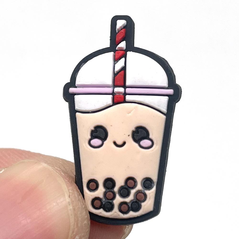  DIY Boba Milk Tea Coffee Cup Series Croc Shoe Charms 12