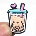  DIY Boba Milk Tea Coffee Cup Series Croc Shoe Charms