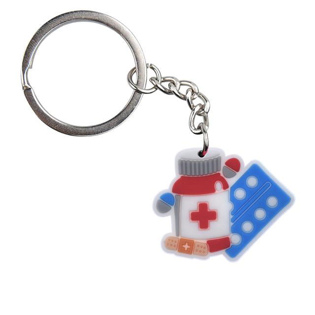  PVC Keychain Star Of Life Key Rings Star Of Life Key Holders 2