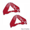  Wholesale Red Delta DST Dancer Chenille Iron on Embroidery Patch 5