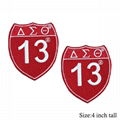  Wholesale Red Delta DST Dancer Chenille Iron on Embroidery Patch 19