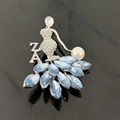 Rhinestone Sorority Brooch Pin for Women 1913 