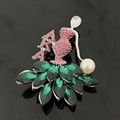 Rhinestone Sorority Brooch Pin for Women 1913 