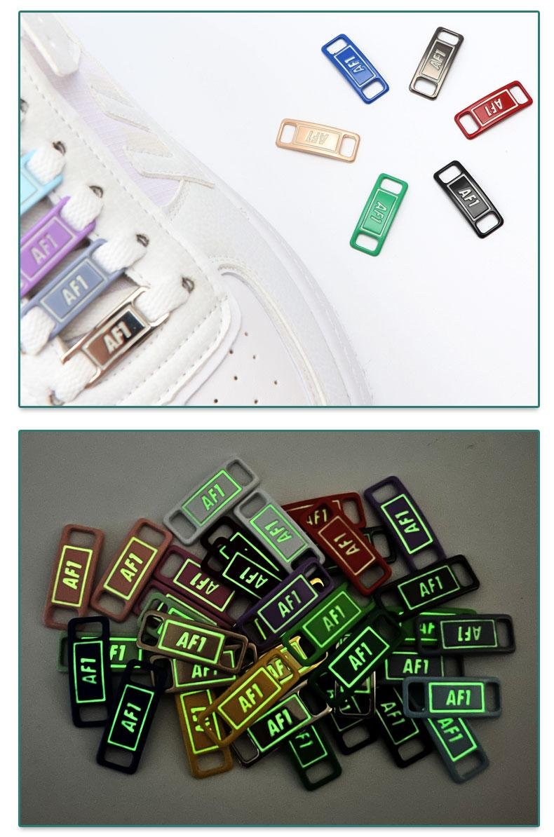  AF1 Luminous Shoelaces Buckle AtNight Fluorescent Glowing Sneaker Accessories 4