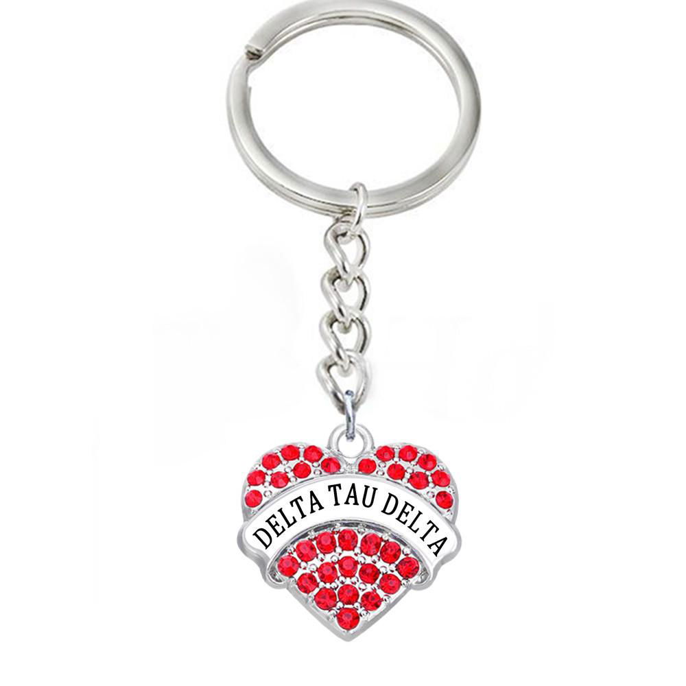 heart Shape diamond DELTA TAU DELTA keychain 4