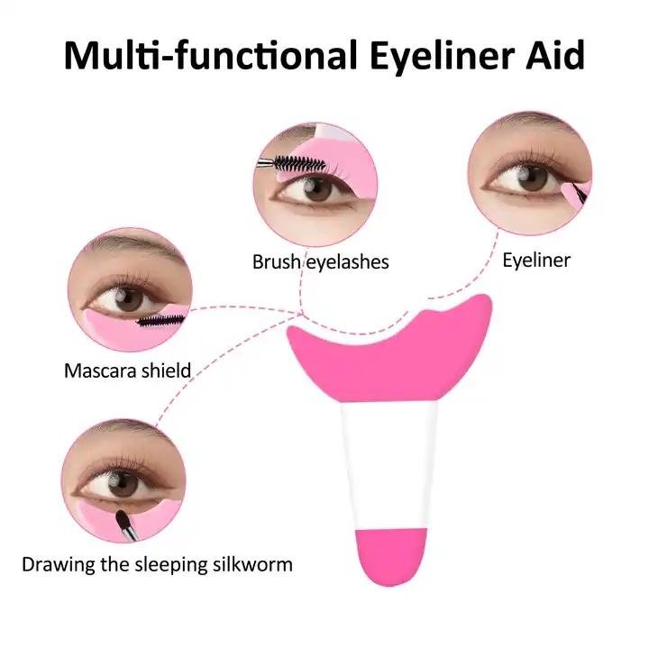  Silicone Eyeliner Aid Mascara Shield Guard Eyeliner Eyelash Lipstick Eyeshadow  3