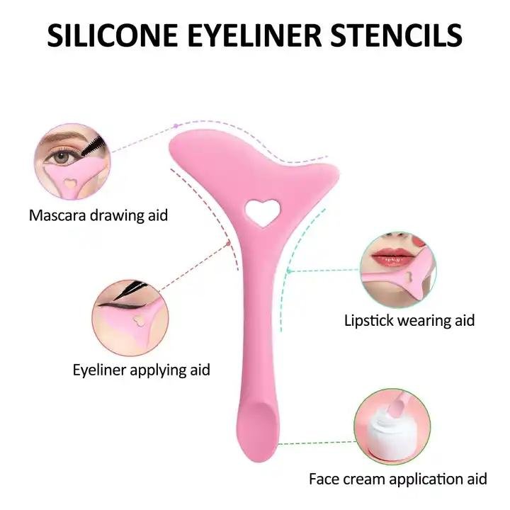  Silicone Eyeliner Aid Mascara Shield Guard Eyeliner Eyelash Lipstick Eyeshadow  4