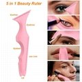  5 in 1 Silicone Eyeliner Stencils Reusable Clean Winged Liner for Eyes,
