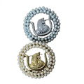 DOI Daughters of Isis Brooch Round Pearl