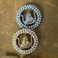 DOI Daughters of Isis Brooch Round Pearl Masonic Lapel Pin