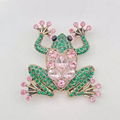 Frog Green Pink Greek Sorority Alpha IYV Leaf Alpha Kapa Alpha Sorority brooch