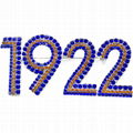Gold blue sigma Gamma Rho greek sorority 1922 lapel pin brooch for soro sister 