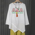 Women AKA DST SGRHO Long Sleeve Tunic Tops Ladies Baggy Summer T-Shirt Blouse  1