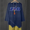 Women AKA DST SGRHO Long Sleeve Tunic Tops Ladies Baggy Summer T-Shirt Blouse 