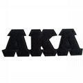 Black Greek Letter Chenille Patches Embroidered Delta Sigma Theta AKA Sorority