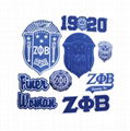 Zeta Chenille Patches Sorority Crest Sorority Patches Iron On 1920 Patch