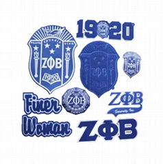 Zeta Chenille Patches Sorority Crest Sorority Patches Iron On 1920 Patch