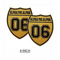 Embroidered Route 06 Alpha Phi Alpha Shield Fraternity & Sorority Patches 3