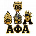 Embroidered Route 06 Alpha Phi Alpha Shield Fraternity & Sorority Patches 1
