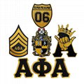 Embroidered Route 06 Alpha Phi Alpha Shield Fraternity & Sorority Patches