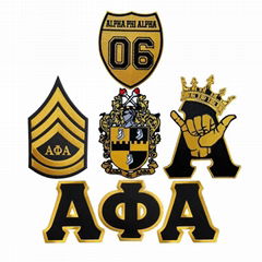 Embroidered Route 06 Alpha Phi Alpha Shield Fraternity & Sorority Patches